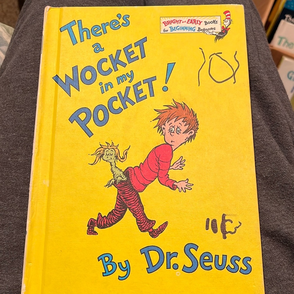 THERE’S A WOCKET IN MY POCKET! 1974 by Dr Seuss Bright and Early Hardcover Book